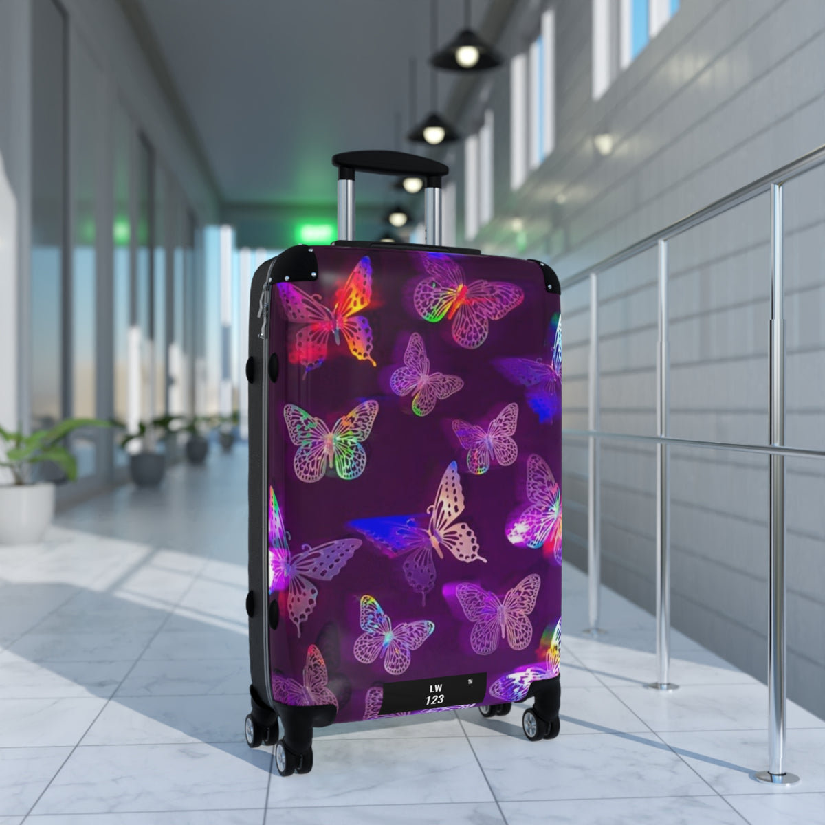 LW 123 Butterfly Glow Suitcase