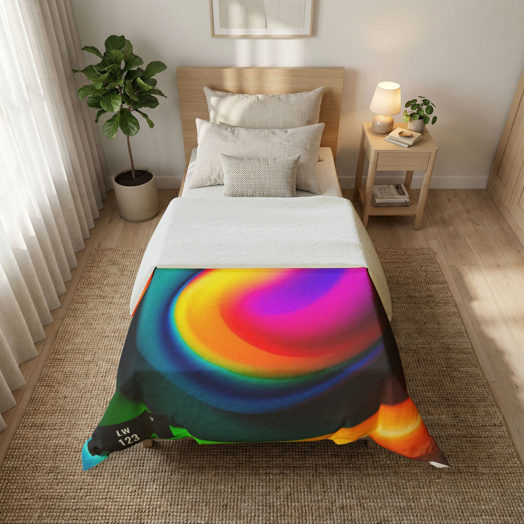 LW 123 Psychedelic Rainbow Cotton Duvet Cover