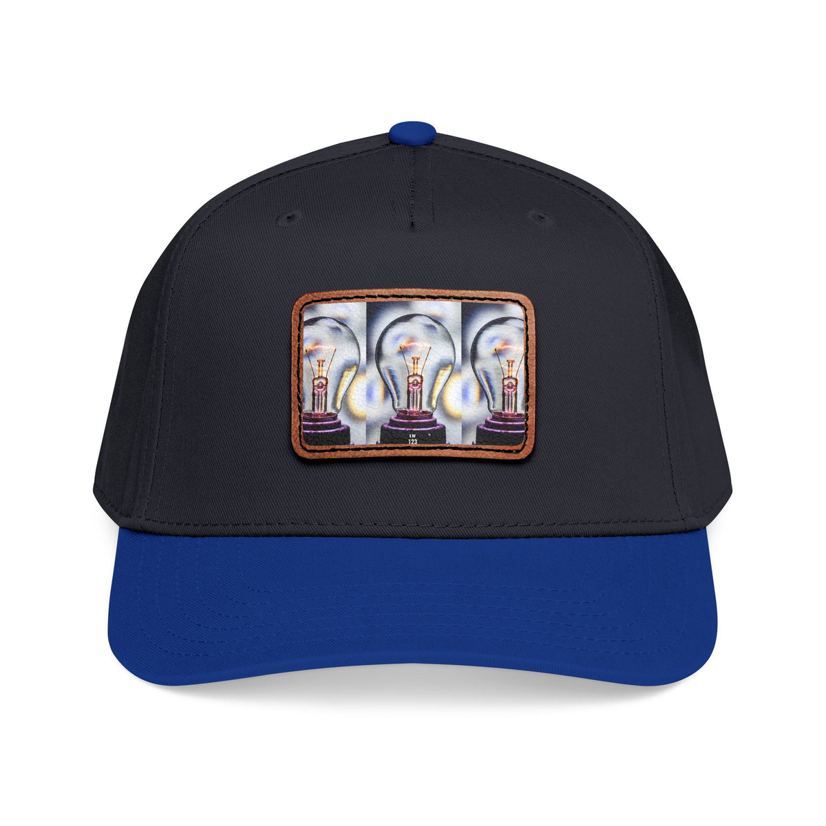 LW 123 Mid Profile Baseball Cap with Leather Patch (Rectangle)