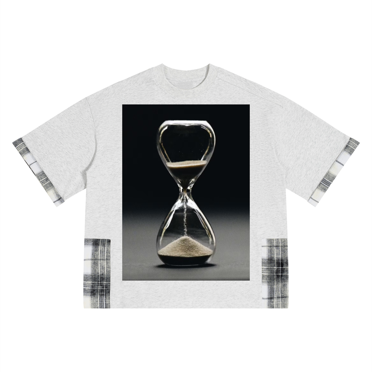 LW 123 Plaid Paneled T-Shirt