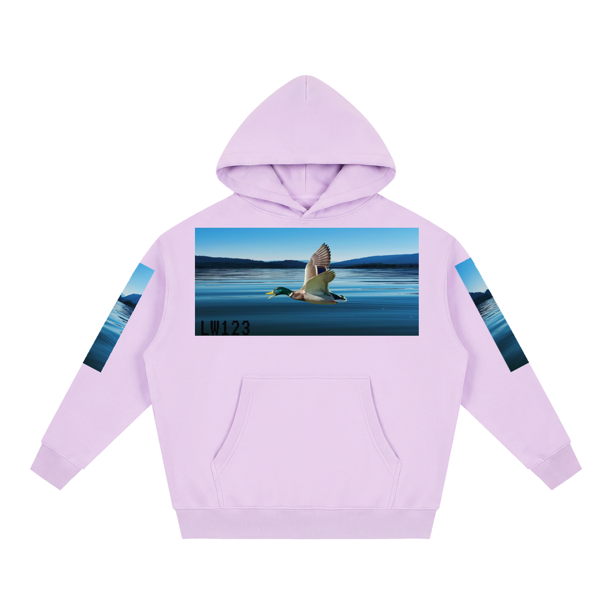 LW 123 Oversized Boxy Fit Fleece Hoodie