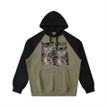 Color-Block Raglan Sleeve Hoodie