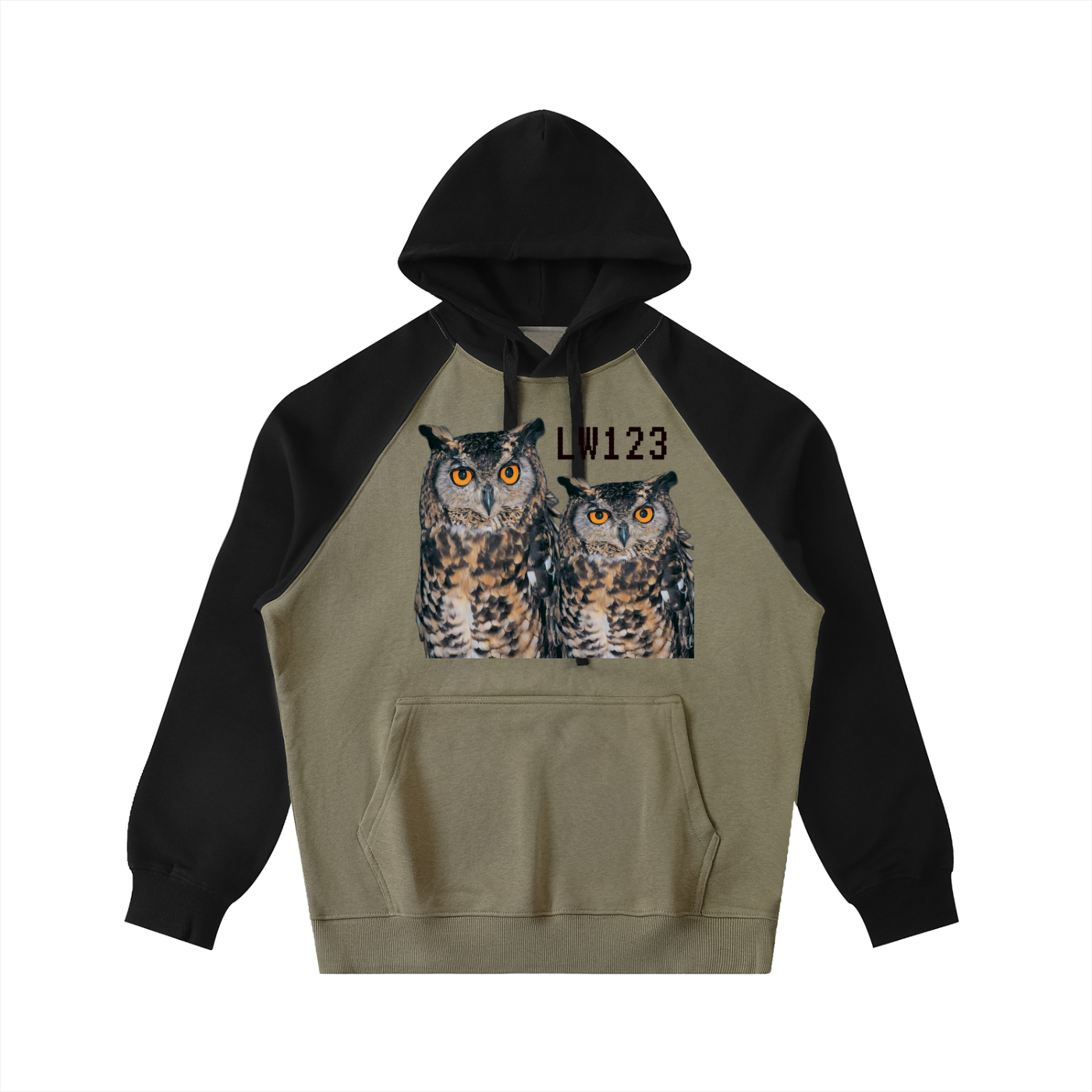 Color-Block Raglan Sleeve Hoodie
