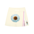 Women's A-Line Contrast Panel Slit Skirt