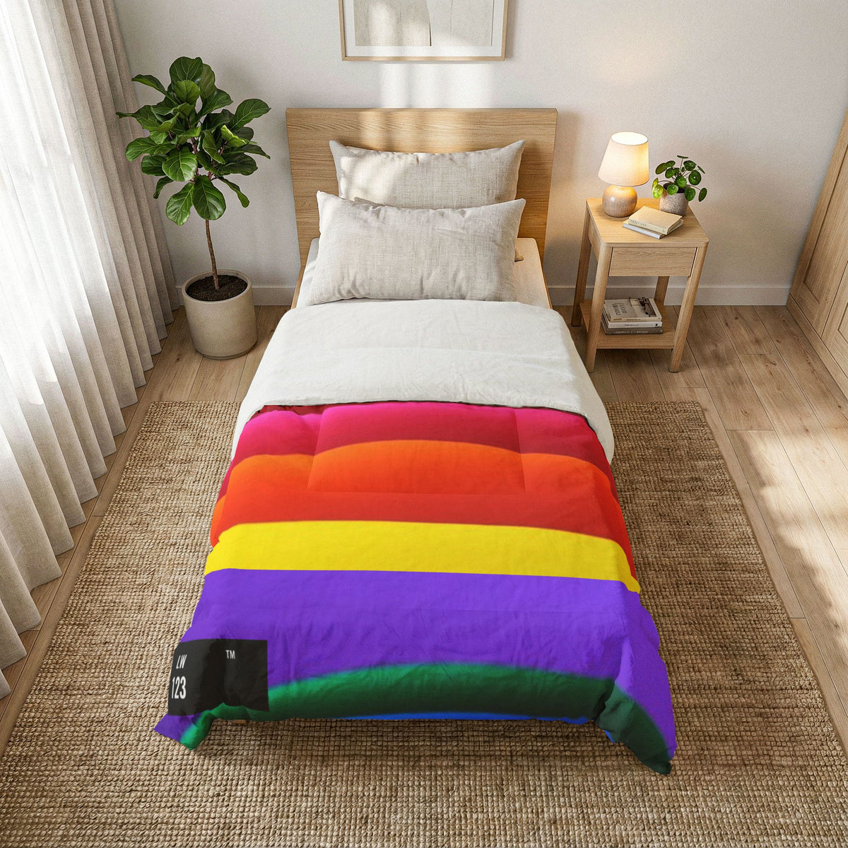 LW 123 Rainbow Wave Cotton Comforter