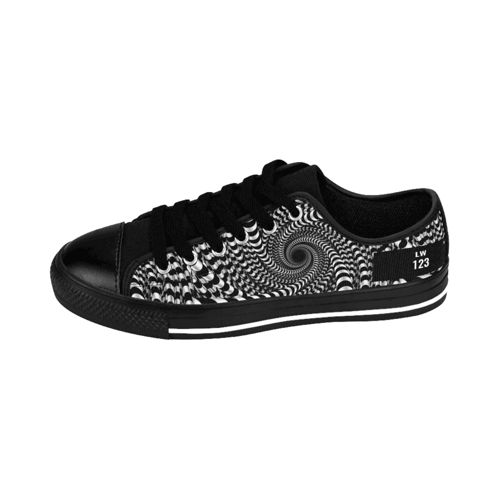 LW 123 Black Swirl Pattern Women's Sneakers