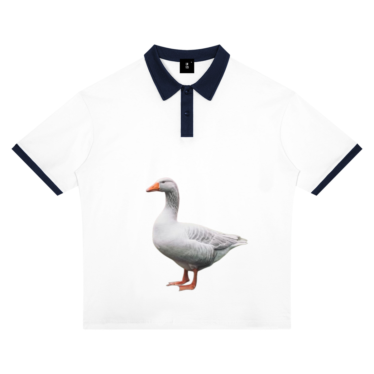 LW 123  Color Block Polo Shirt