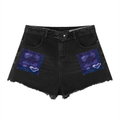 LW 123 Women’s Vintage Wash High Rise Denim Shorts