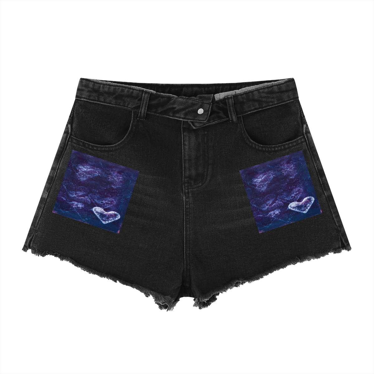 LW 123 Women’s Vintage Wash High Rise Denim Shorts