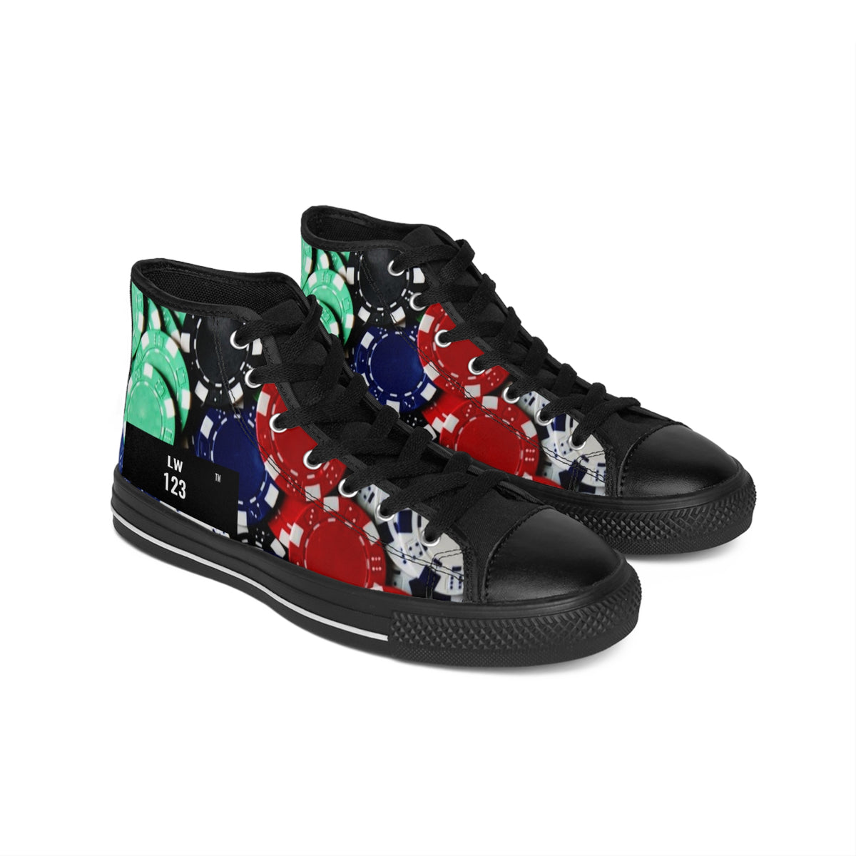 LW 123 Casino Poker Chips High-Top Sneakers