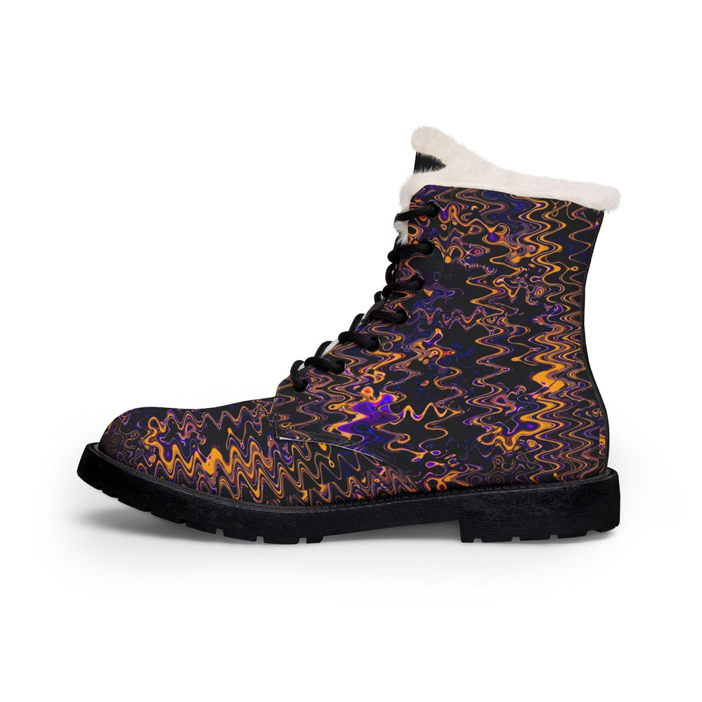 LW 123 Womens Fur-Lined Leather Boots