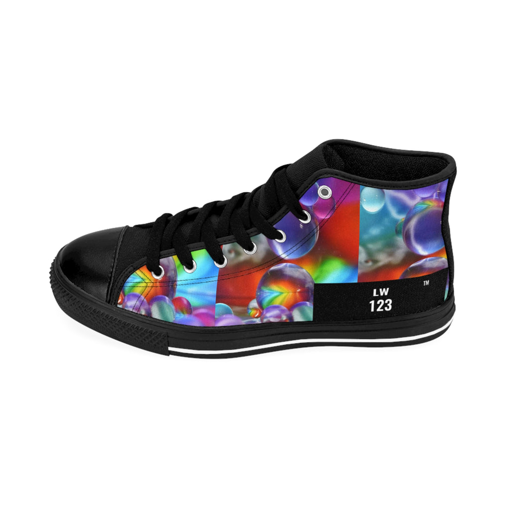LW 123  Bubble Abstract High-Top Sneakers