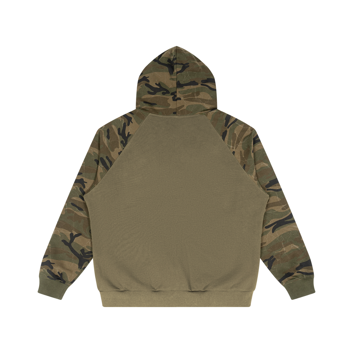 LW 123  Camo-Splice Raglan Zip Hoodie