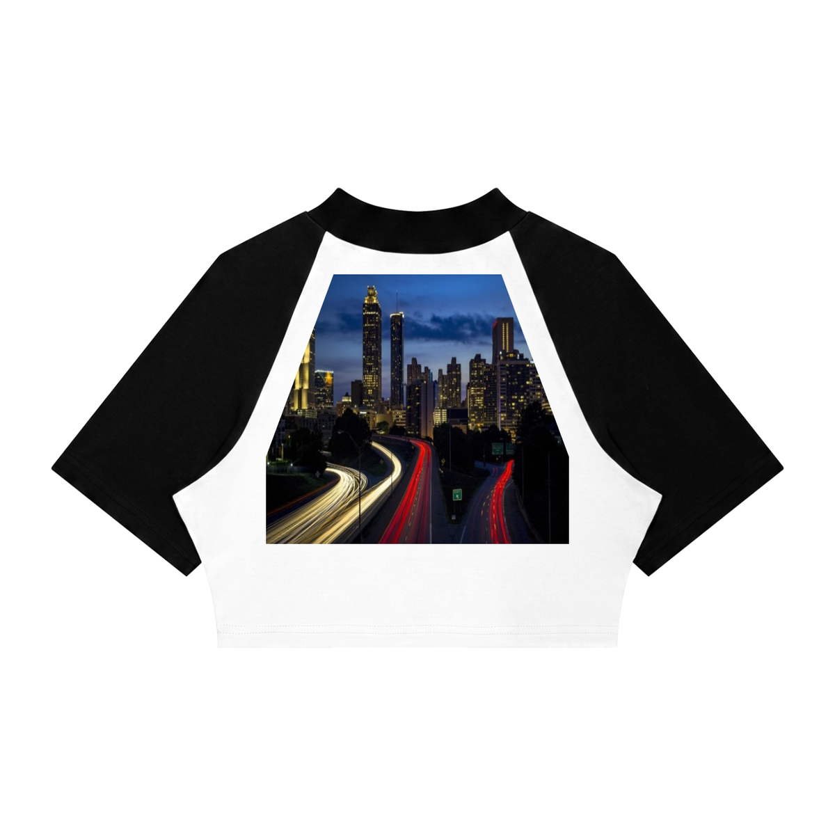 LW 123 Women’s Color Block Raglan Crop T-Shirt