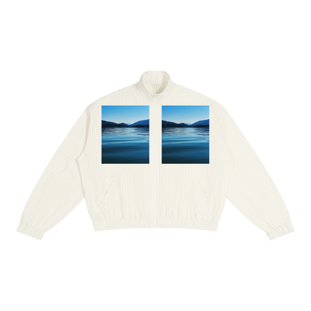 LW 123  Striped Full-Zip Track Jacket