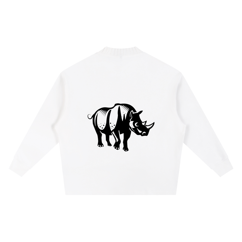 Knitted Round Neck Oversize Sweatshirt