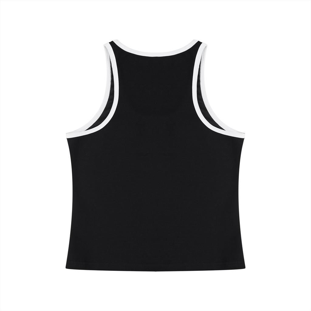 Women's Color Block Cropped Tank Top