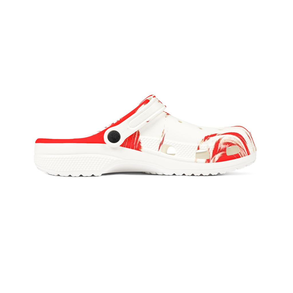 LW 123 Red Paint Splash EVA Clogs