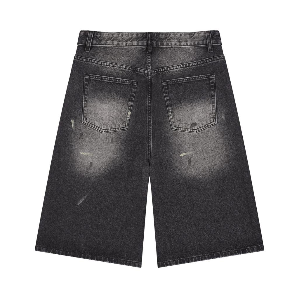 LW 123 Men’s Vintage Wash Wide Leg Denim Shorts