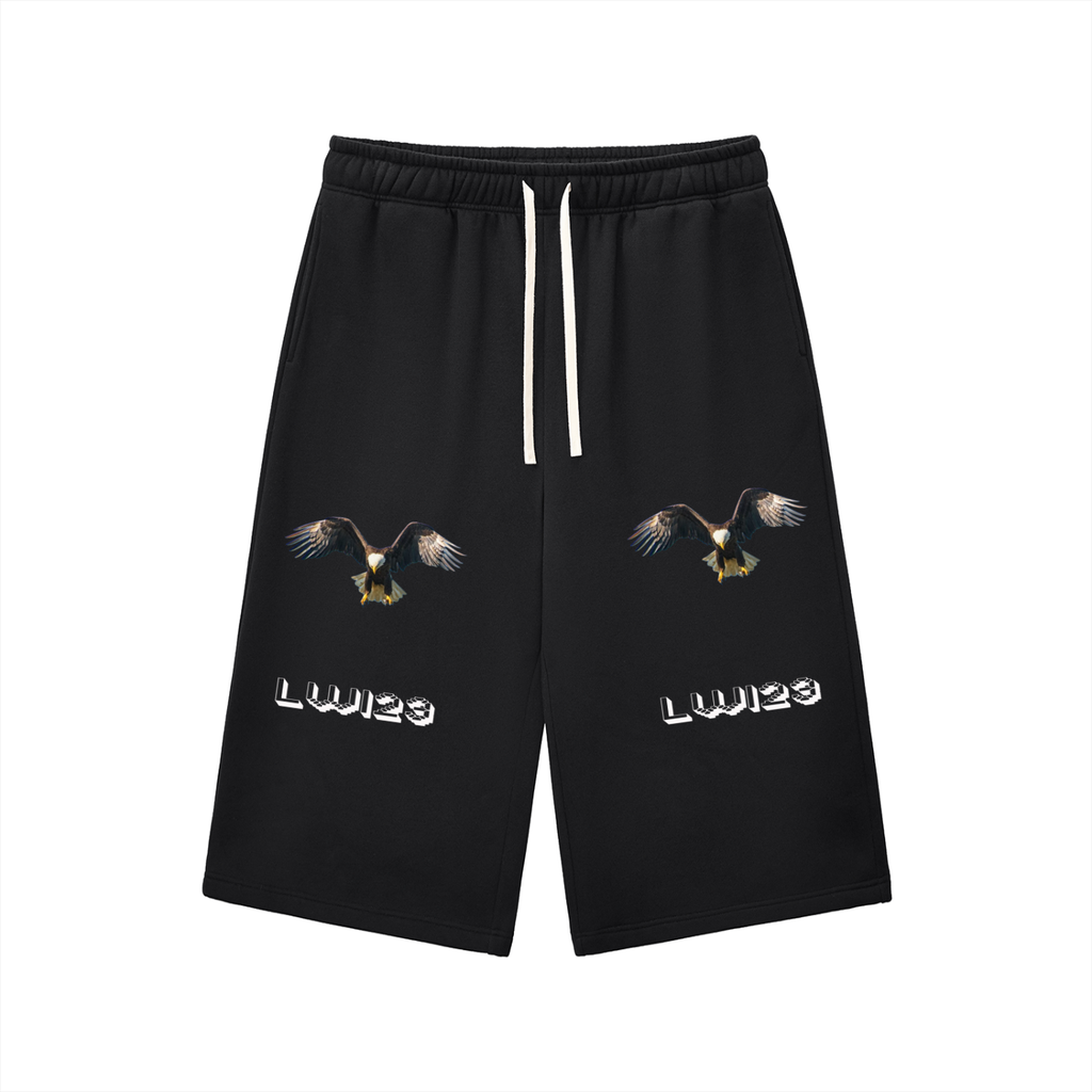 Relaxed Drawstring Three-quarter Sweatpants