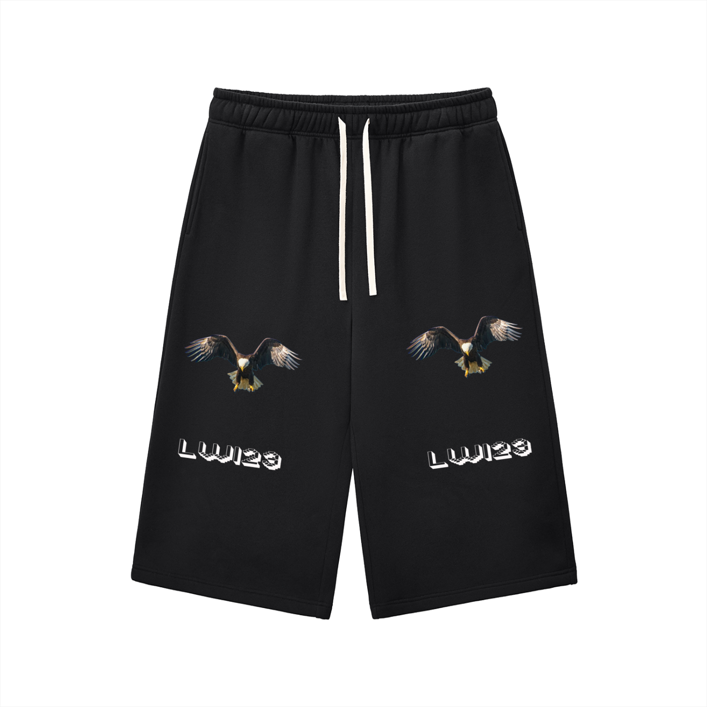 Relaxed Drawstring Three-quarter Sweatpants