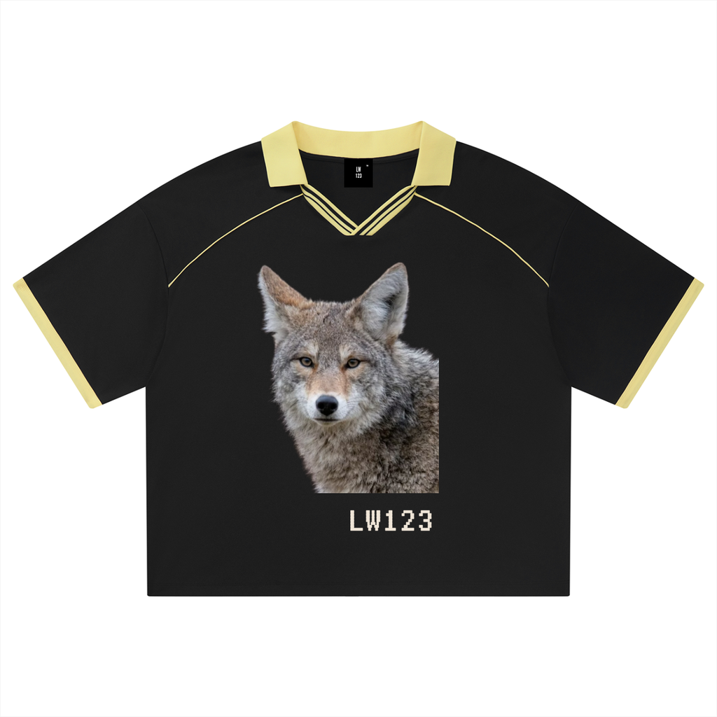 Unisex Collared Piping Boxy Soccer Jersey