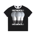 Contrast Edge Ribbed Crewneck T-Shirt