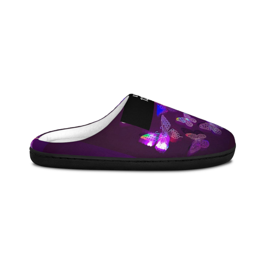 LW 123 Purple Butterfly Indoor Slippers
