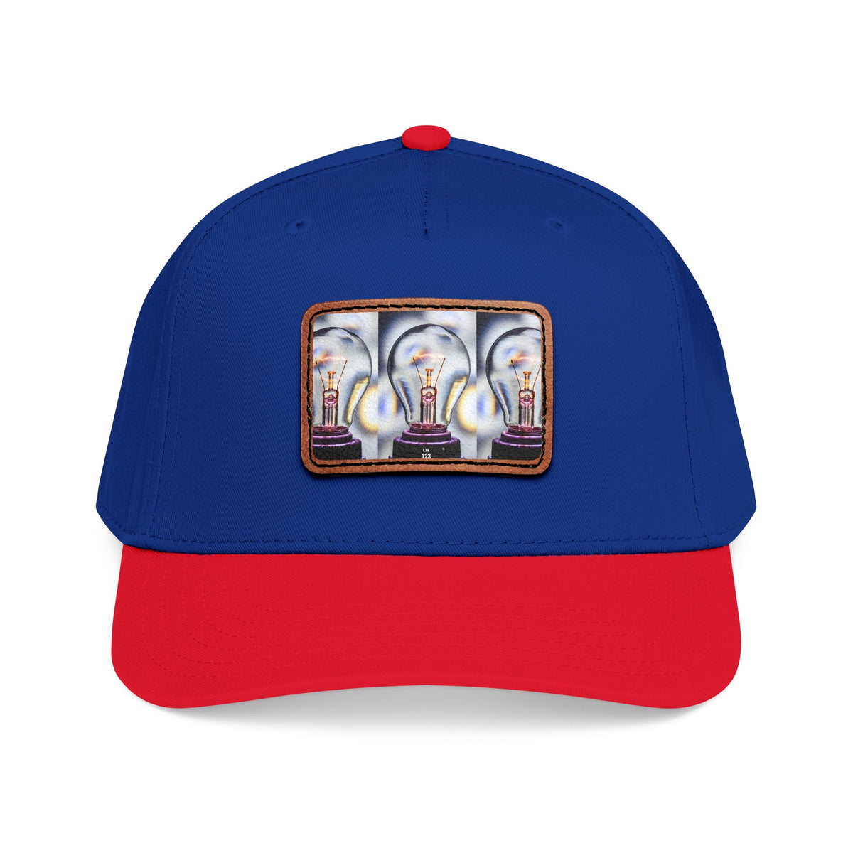 LW 123 Mid Profile Baseball Cap with Leather Patch (Rectangle)
