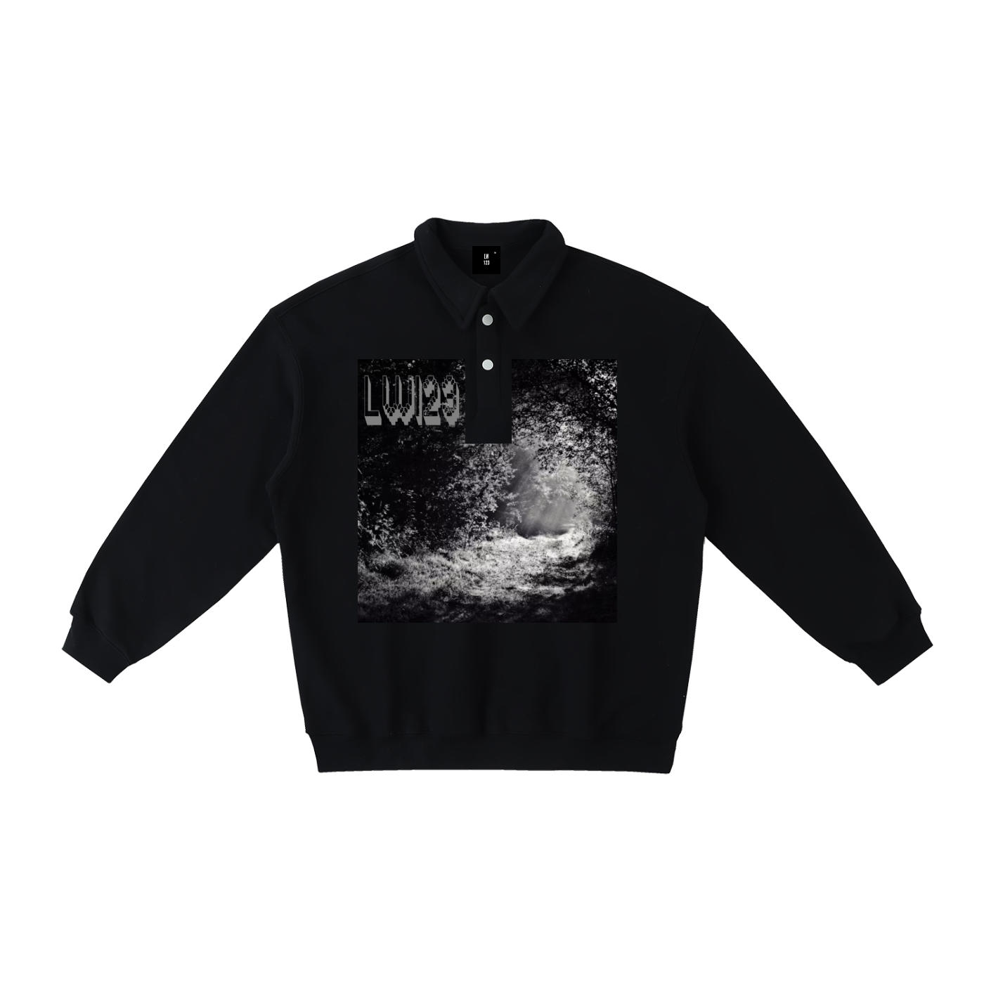 LW 123 Heavyweight Polo-Collar Sweatshirt