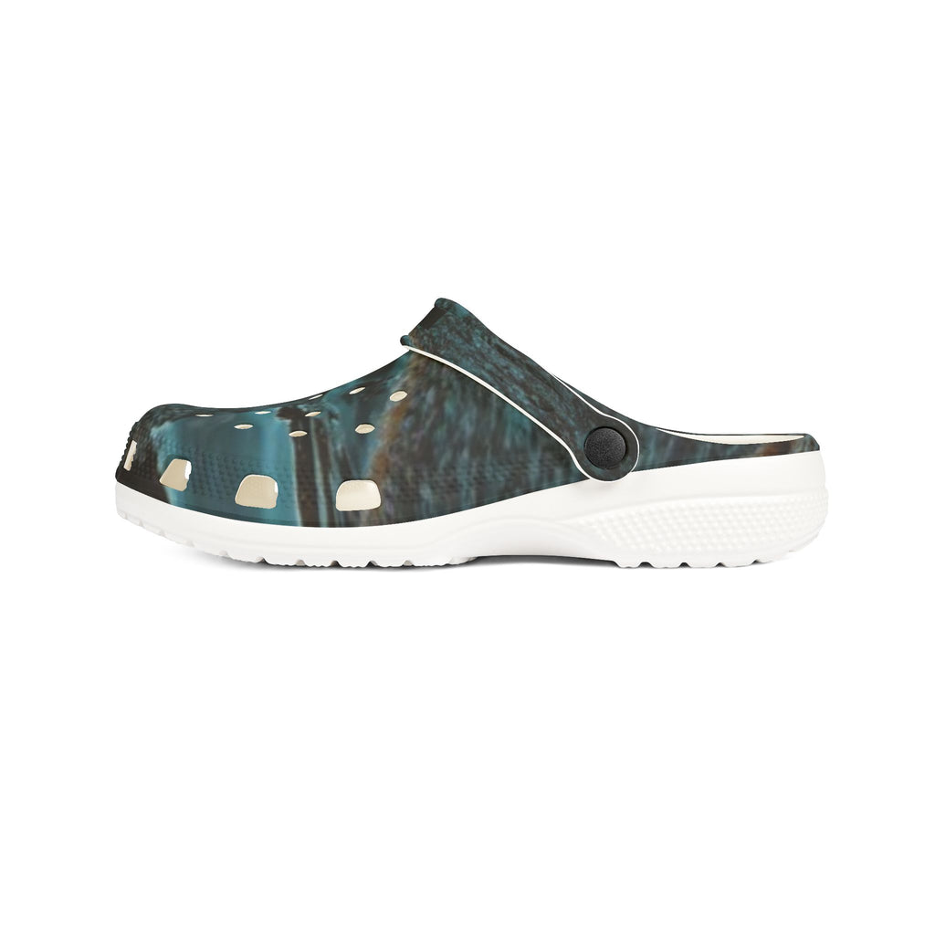 LW 123 Teal Marble EVA Foam Clogs
