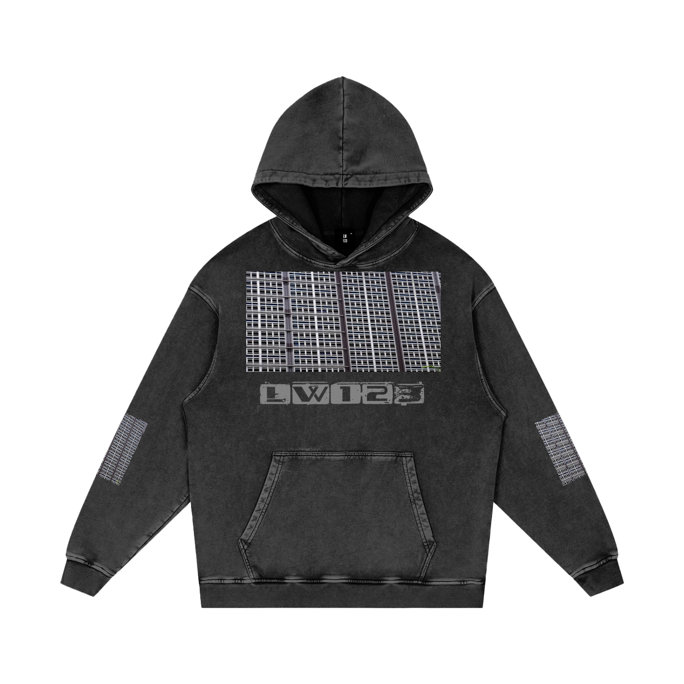 LW 123 Snow Washed Loose Cotton Hoodie