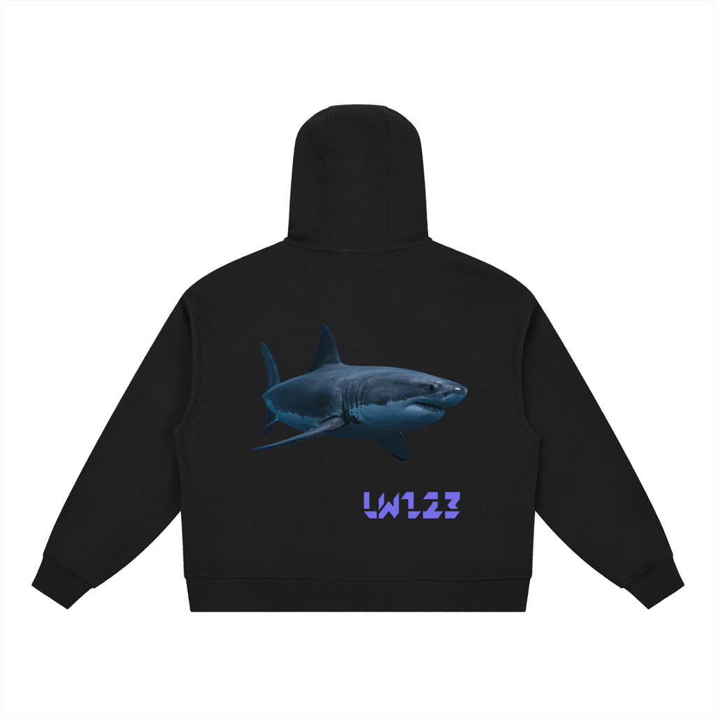 Boxy Button Placket Hoodie