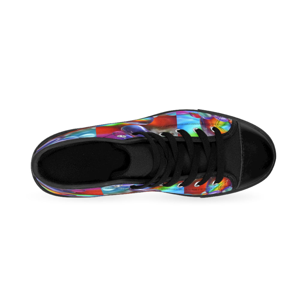 LW 123  Bubble Abstract High-Top Sneakers