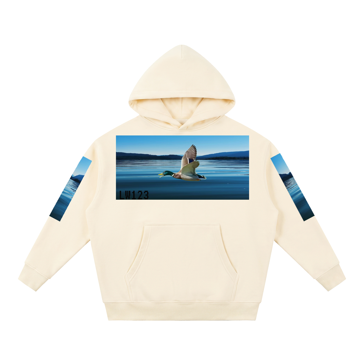 LW 123 Oversized Boxy Fit Fleece Hoodie