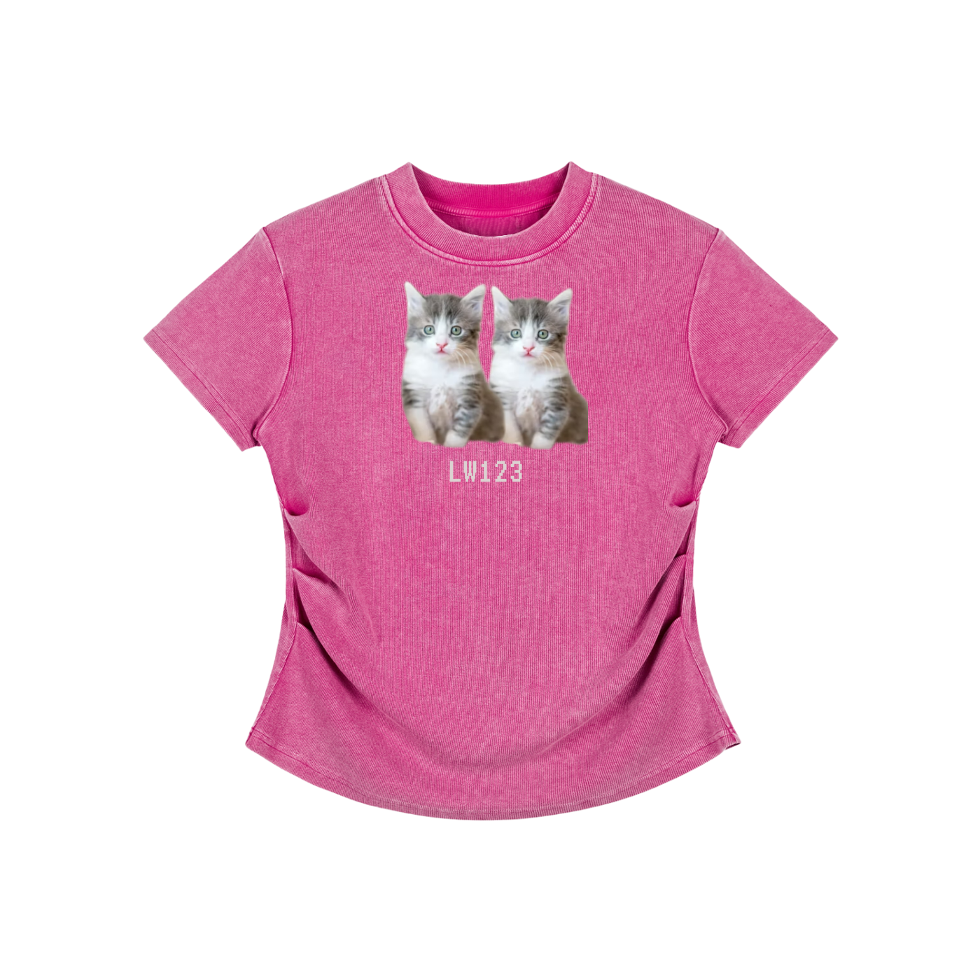 Vintage Washed Bodycon Cotton T-Shirt
