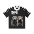 Contrast Collar Short-Sleeve Polo Shirt