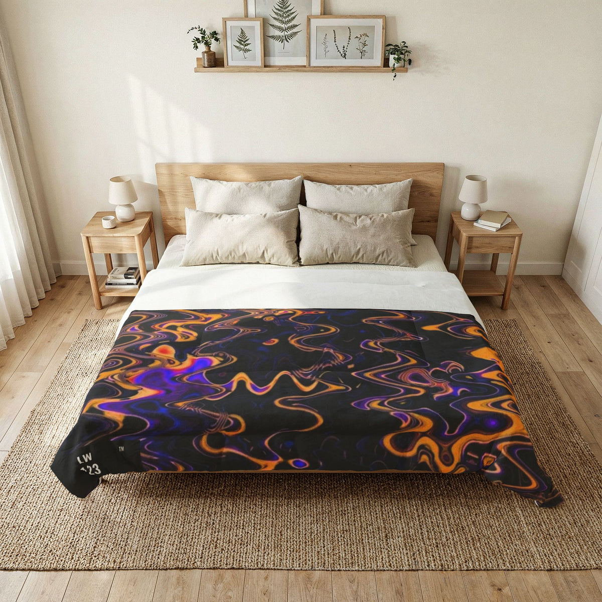 LW 123 Abstract Wave Cotton Comforter