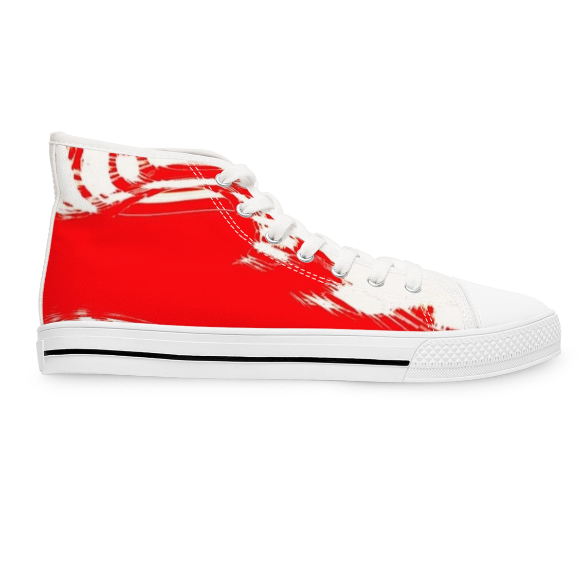 LW 123 Red Brushstroke High-Top Sneakers