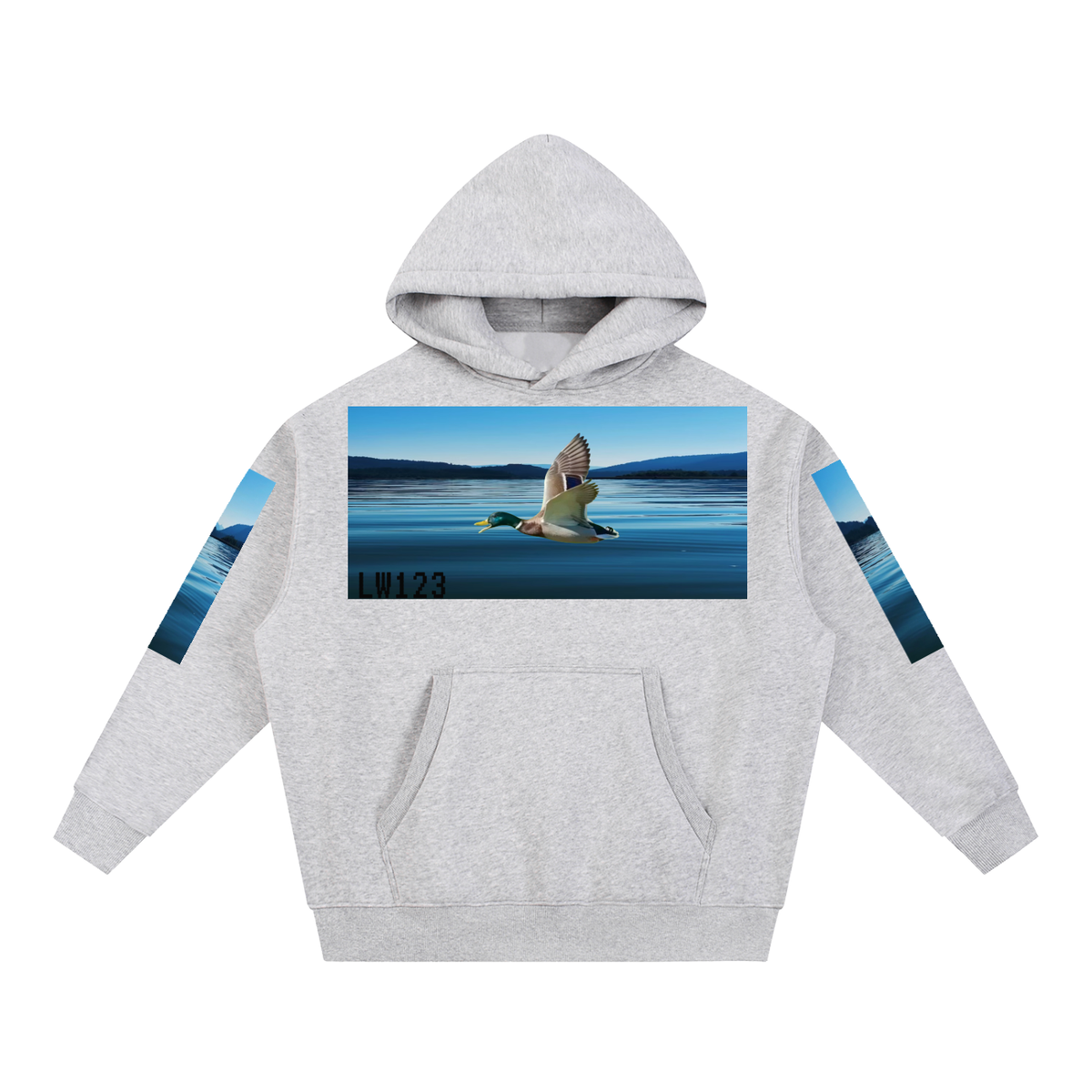 LW 123 Oversized Boxy Fit Fleece Hoodie