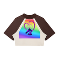 LW 123 Women’s Color Block Raglan Crop T-Shirt