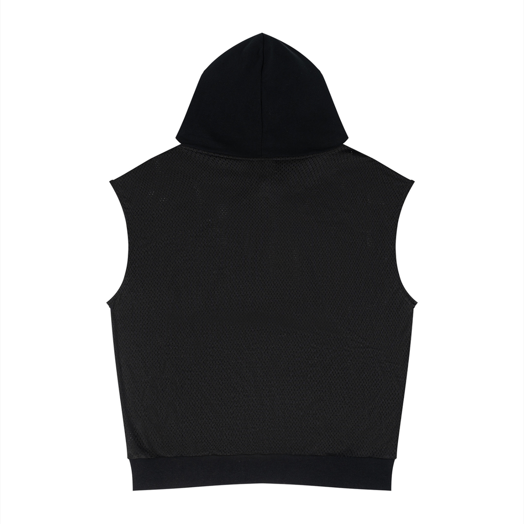 LW 123 Panel Mesh Sleeveless Hoodie