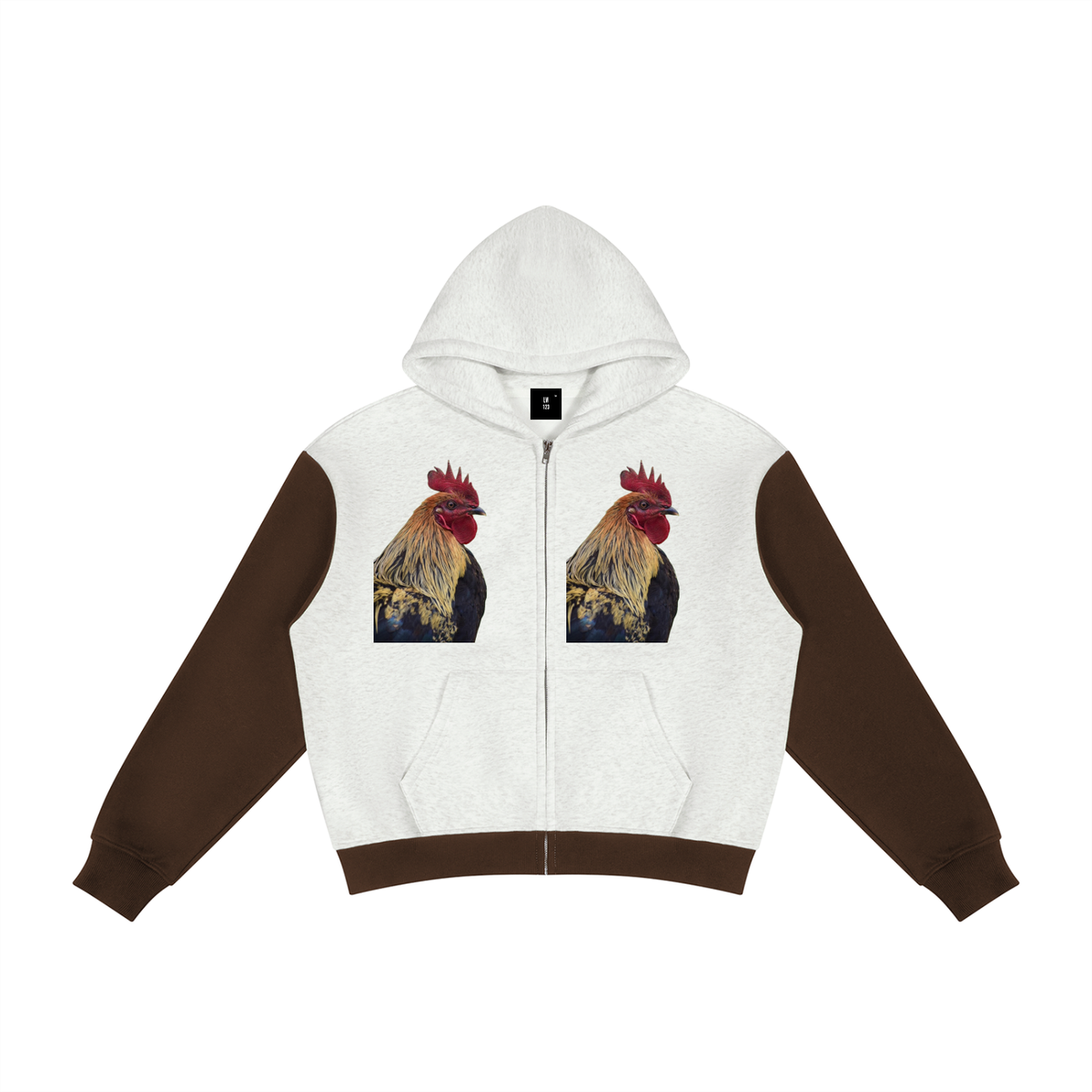 LW 123 Color Block Fleece Full Zip Hoodie