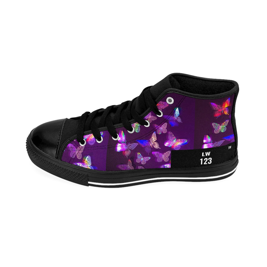 LW 123 Butterfly Print High-Top Sneakers