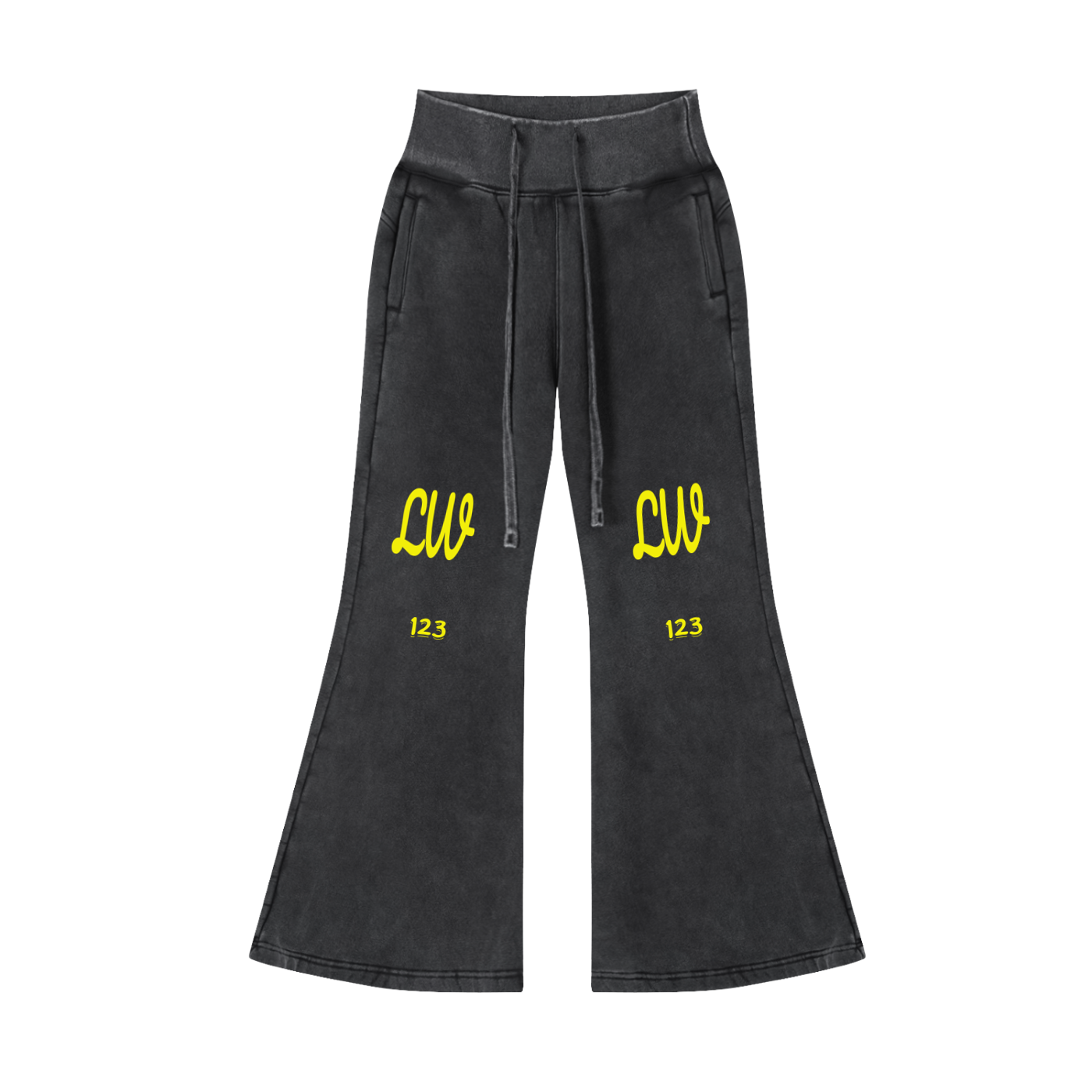 Vintage Washed Flared Fleece Pants