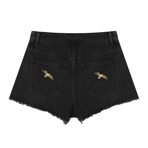 LW 123  High Rise Denim Shorts