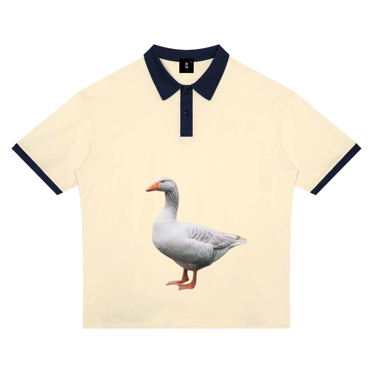 LW 123  Color Block Polo Shirt