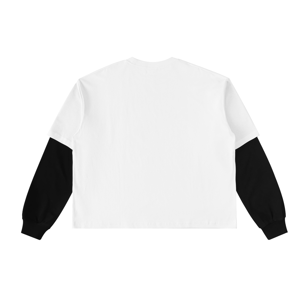 LW 123 Layered Contrast Sleeve Cotton T-Shirt