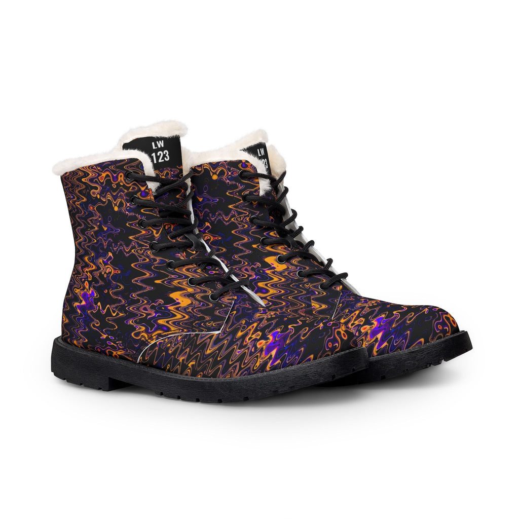 LW 123 Womens Fur-Lined Leather Boots