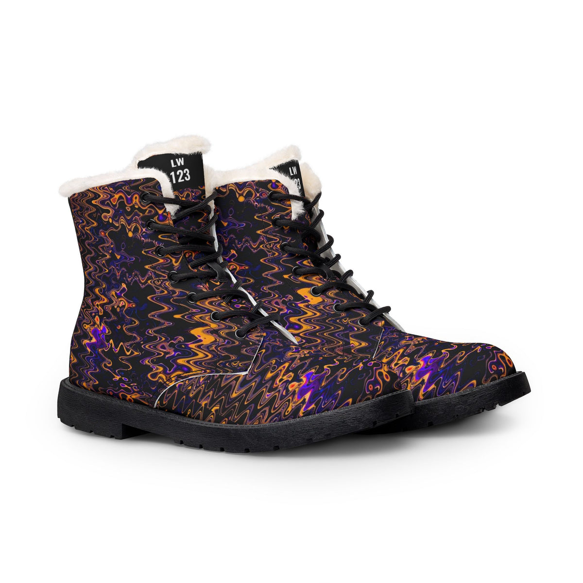 LW 123 Womens Fur-Lined Leather Boots
